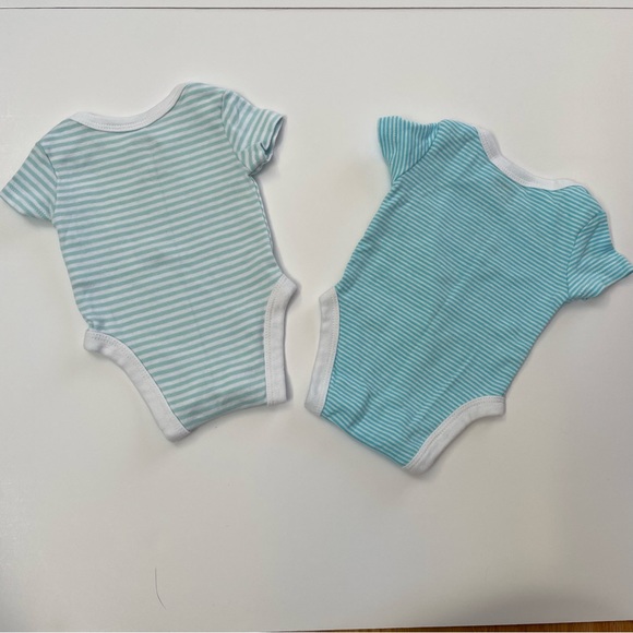 Nike blue and white striped body suit bundle. Size NB. - Picture 2 of 6